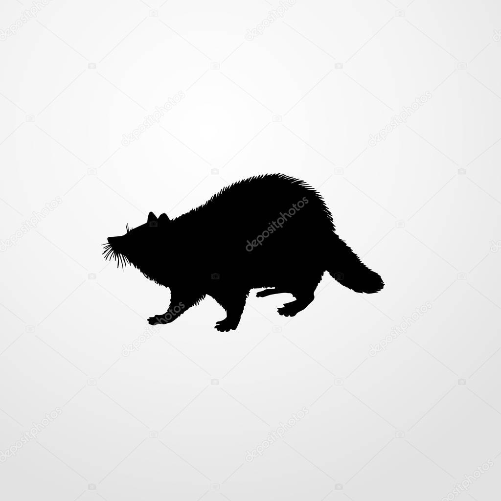 Racoon icon illustration isolated vector sign symbol