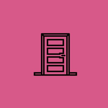 Kapı simgesi illüstrasyon izole vektör işareti simgesi