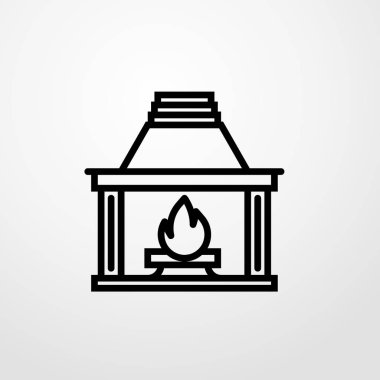 fireplate simgesi illüstrasyon izole vektör işareti simgesi