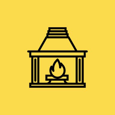 fireplate simgesi illüstrasyon izole vektör işareti simgesi