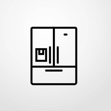 Buzdolabı simgesi illüstrasyon izole vektör işareti simgesi