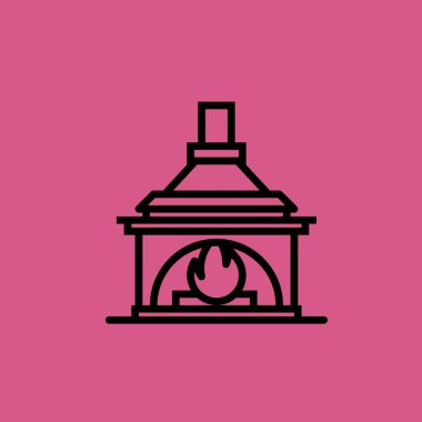 fireplate simgesi illüstrasyon izole vektör işareti simgesi