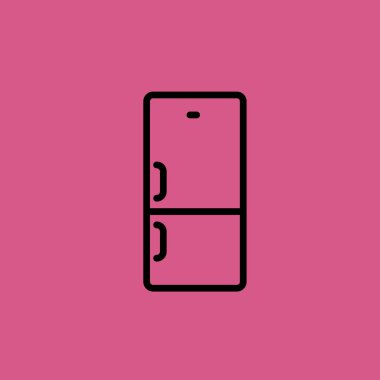 Buzdolabı simgesi illüstrasyon izole vektör işareti simgesi