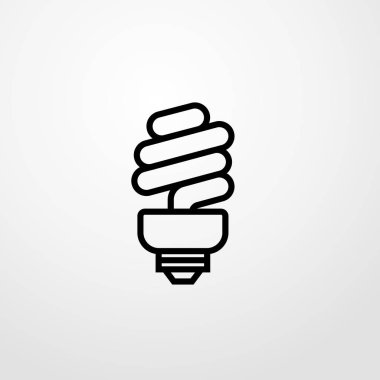 ampul simgesi illüstrasyon izole vektör işareti simgesi