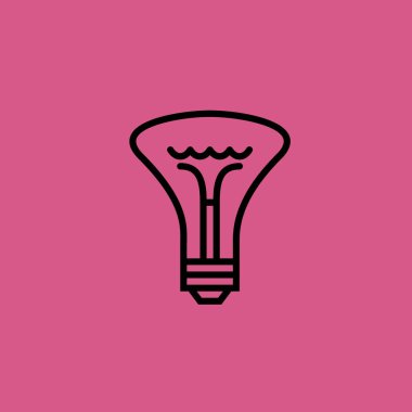 ampul simgesi illüstrasyon izole vektör işareti simgesi