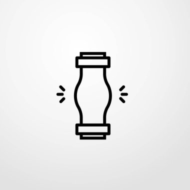 dikey çizgi simgesi illüstrasyon izole vektör işareti simgesi