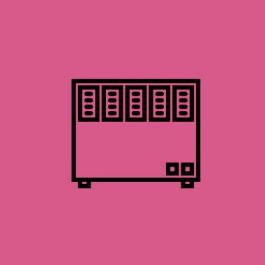 Radyatör simgesi illüstrasyon izole vektör işareti simgesi