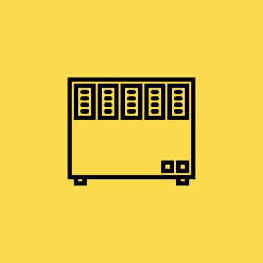 Radyatör simgesi illüstrasyon izole vektör işareti simgesi