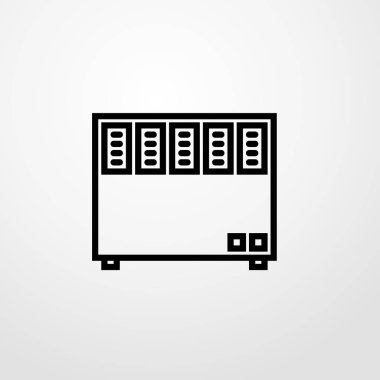 Radyatör simgesi illüstrasyon izole vektör işareti simgesi