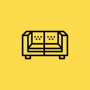 Kanepe simgesi illüstrasyon izole vektör işareti simgesi