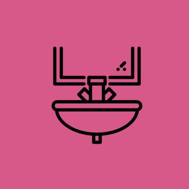 Simge illüstrasyon izole vektör işareti simgesi lavabo