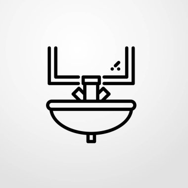 Simge illüstrasyon izole vektör işareti simgesi lavabo