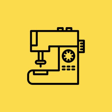 dikiş makinesi simgesini illüstrasyon izole vektör işareti simgesi