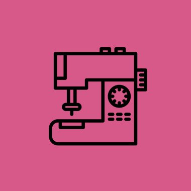 dikiş makinesi simgesini illüstrasyon izole vektör işareti simgesi