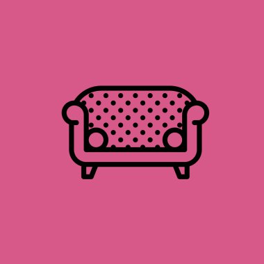 Kanepe simgesi illüstrasyon izole vektör işareti simgesi