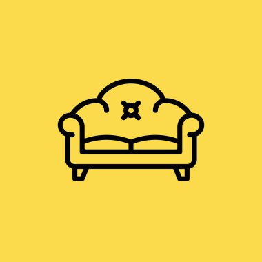 Kanepe simgesi illüstrasyon izole vektör işareti simgesi