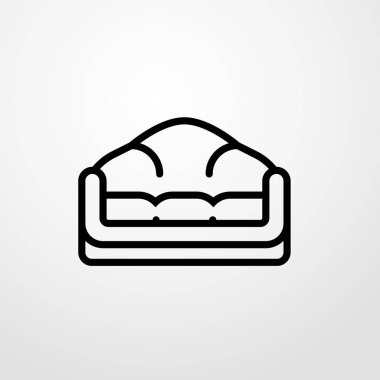 Kanepe simgesi illüstrasyon izole vektör işareti simgesi