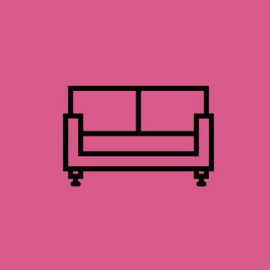 Kanepe simgesi illüstrasyon izole vektör işareti simgesi