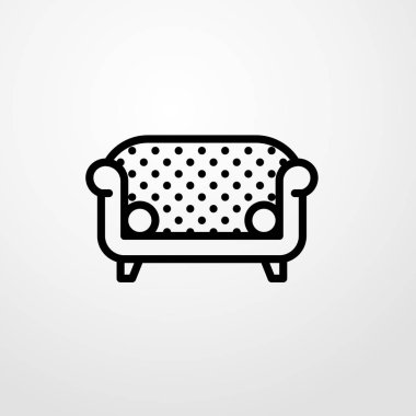 Kanepe simgesi illüstrasyon izole vektör işareti simgesi