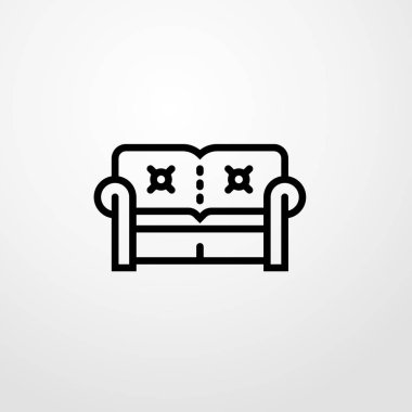 Kanepe simgesi illüstrasyon izole vektör işareti simgesi