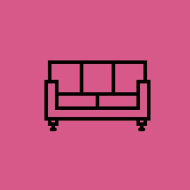 Kanepe simgesi illüstrasyon izole vektör işareti simgesi