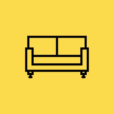 Kanepe simgesi illüstrasyon izole vektör işareti simgesi