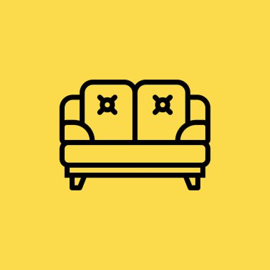 Kanepe simgesi illüstrasyon izole vektör işareti simgesi