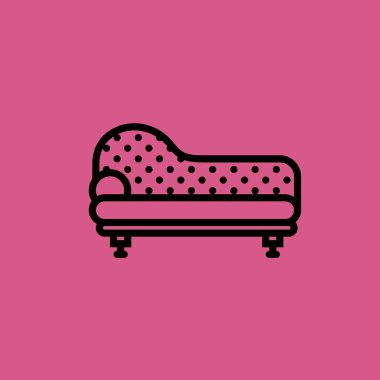 Kanepe simgesi illüstrasyon izole vektör işareti simgesi