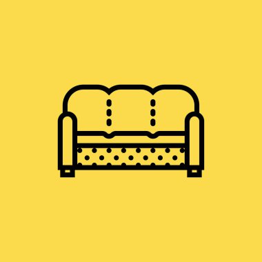 Kanepe simgesi illüstrasyon izole vektör işareti simgesi