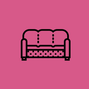 Kanepe simgesi illüstrasyon izole vektör işareti simgesi