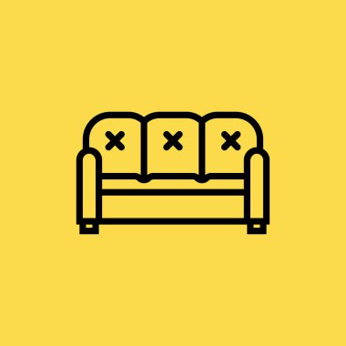 Kanepe simgesi illüstrasyon izole vektör işareti simgesi