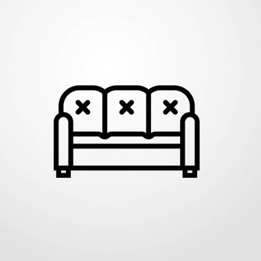 Kanepe simgesi illüstrasyon izole vektör işareti simgesi