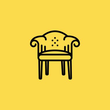 Kanepe simgesi illüstrasyon izole vektör işareti simgesi