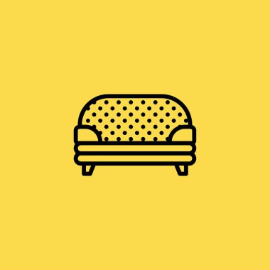 Kanepe simgesi illüstrasyon izole vektör işareti simgesi