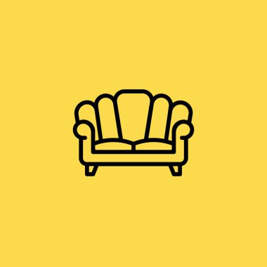 Kanepe simgesi illüstrasyon izole vektör işareti simgesi