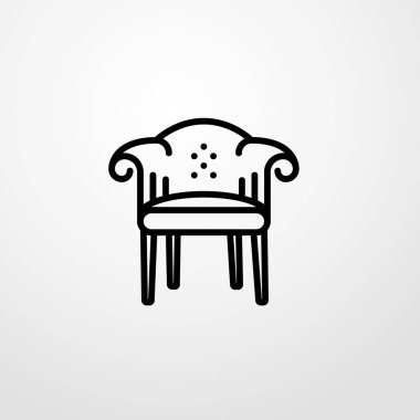 Kanepe simgesi illüstrasyon izole vektör işareti simgesi