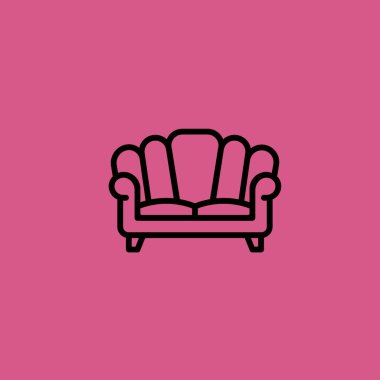 Kanepe simgesi illüstrasyon izole vektör işareti simgesi