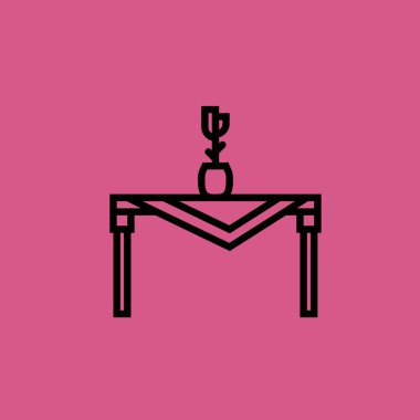 Tablo simgesini illüstrasyon izole vektör işareti simgesi