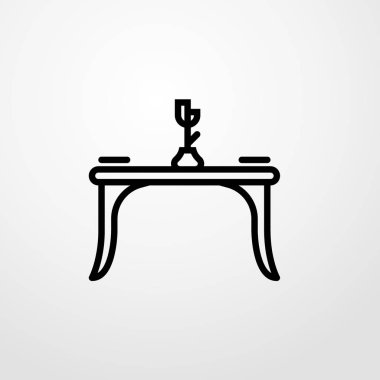Tablo simgesini illüstrasyon izole vektör işareti simgesi