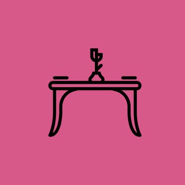 Tablo simgesini illüstrasyon izole vektör işareti simgesi