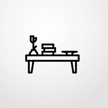Tablo simgesini illüstrasyon izole vektör işareti simgesi