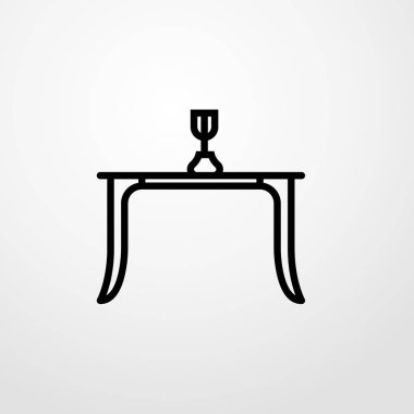 Tablo simgesini illüstrasyon izole vektör işareti simgesi