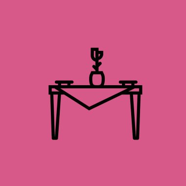 Tablo simgesini illüstrasyon izole vektör işareti simgesi