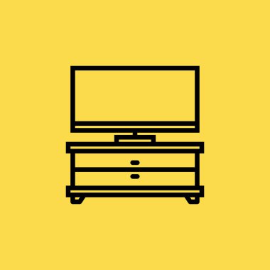 TV tablo simgesini illüstrasyon izole vektör işareti simgesi