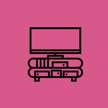 TV tablo simgesini illüstrasyon izole vektör işareti simgesi