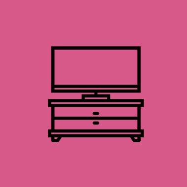 TV tablo simgesini illüstrasyon izole vektör işareti simgesi