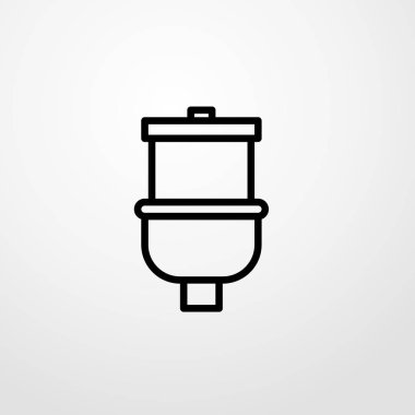 Tuvalet simgesi gösterimi izole edilmiş vektör işareti