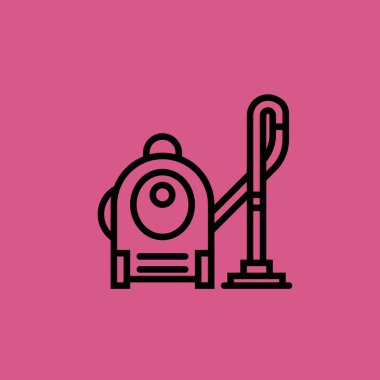 Elektrikli süpürge simgesi illüstrasyon izole vektör işareti simgesi