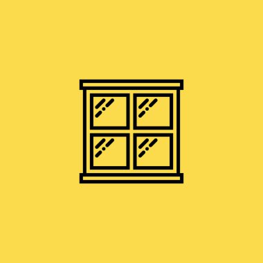 Pencere simge illüstrasyon izole vektör işareti simgesi