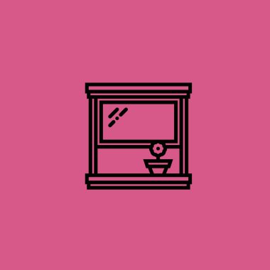 Pencere simge illüstrasyon izole vektör işareti simgesi